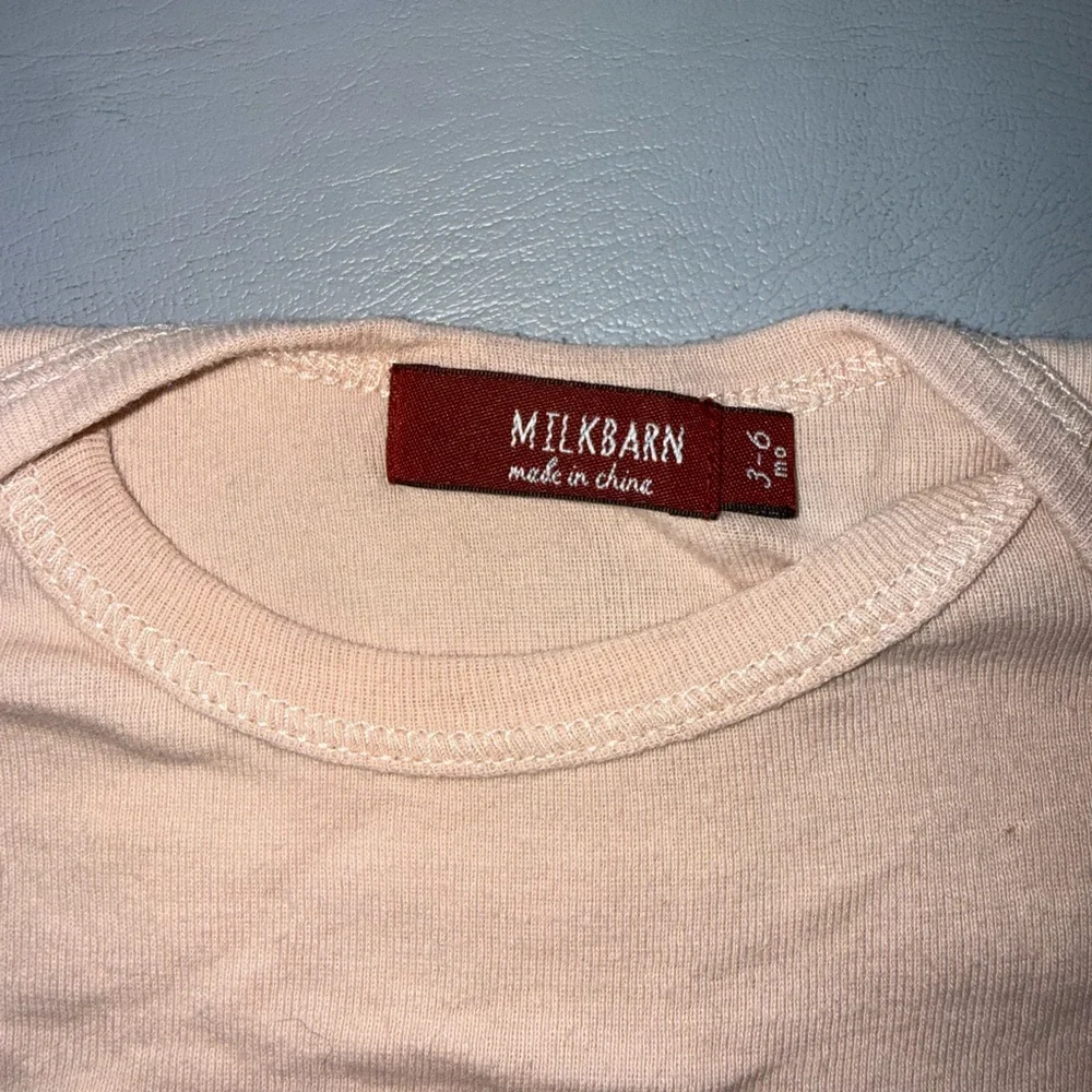 Milkbarn Peach Elephant‎ Bodysuit